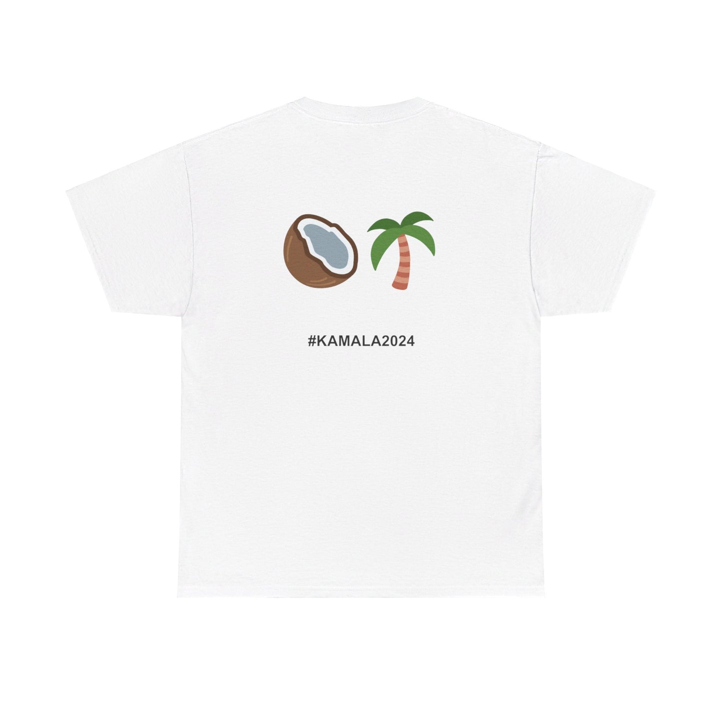 KH Kamala Initial Simple Coconut Tree Double-sided Unisex Heavy Cotton Tee