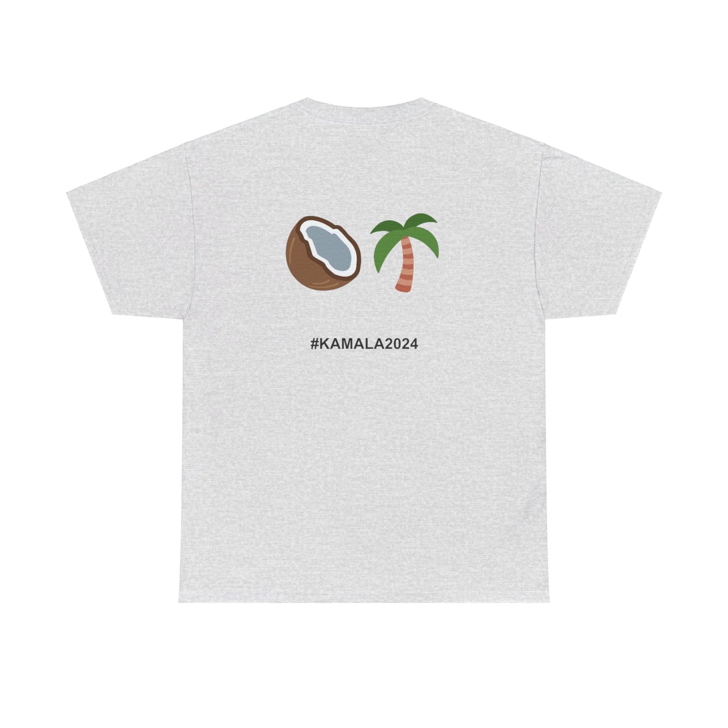 KH Kamala Initial Simple Coconut Tree Double-sided Unisex Heavy Cotton Tee