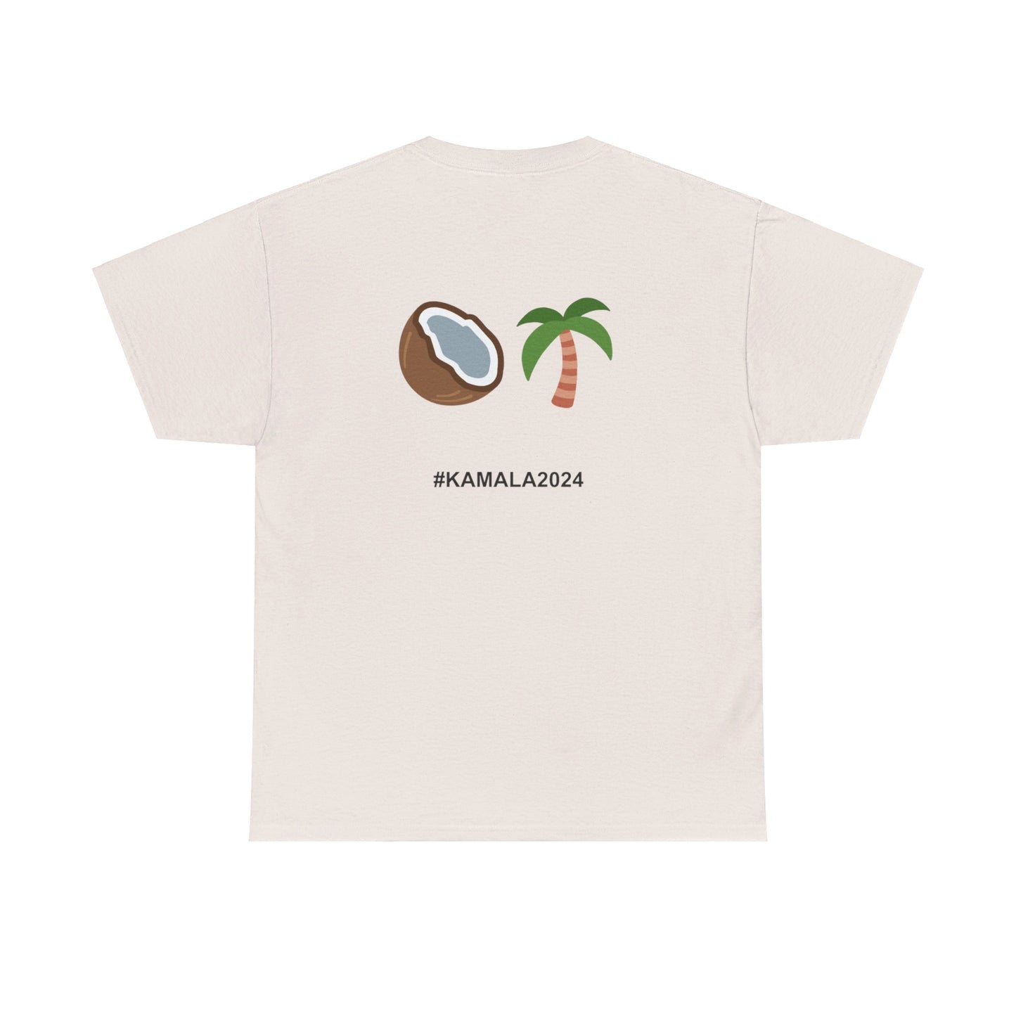 KH Kamala Initial Simple Coconut Tree Double-sided Unisex Heavy Cotton Tee