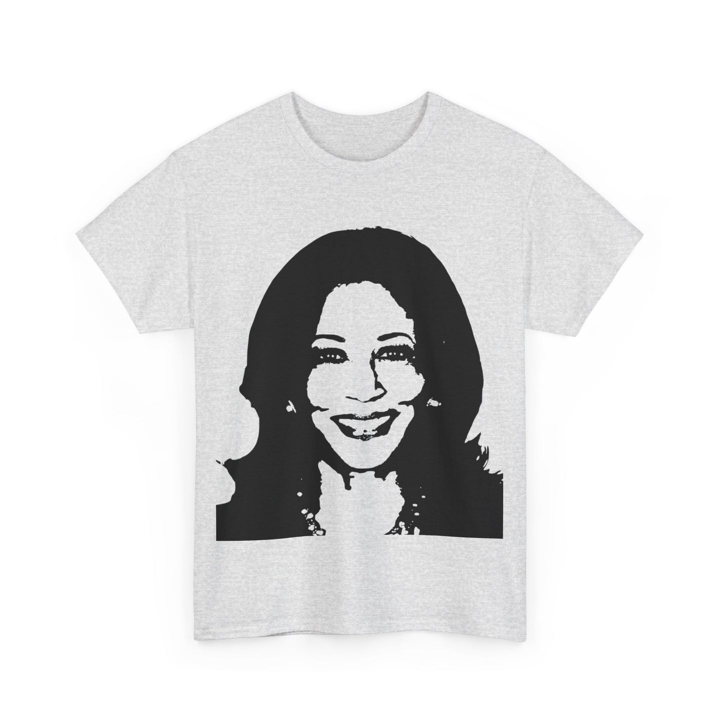 Kamala Portrait Illustration Black and White Unisex Heavy Cotton Tee