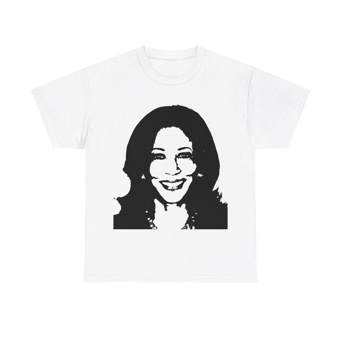 Kamala Portrait Illustration Black and White Unisex Heavy Cotton Tee